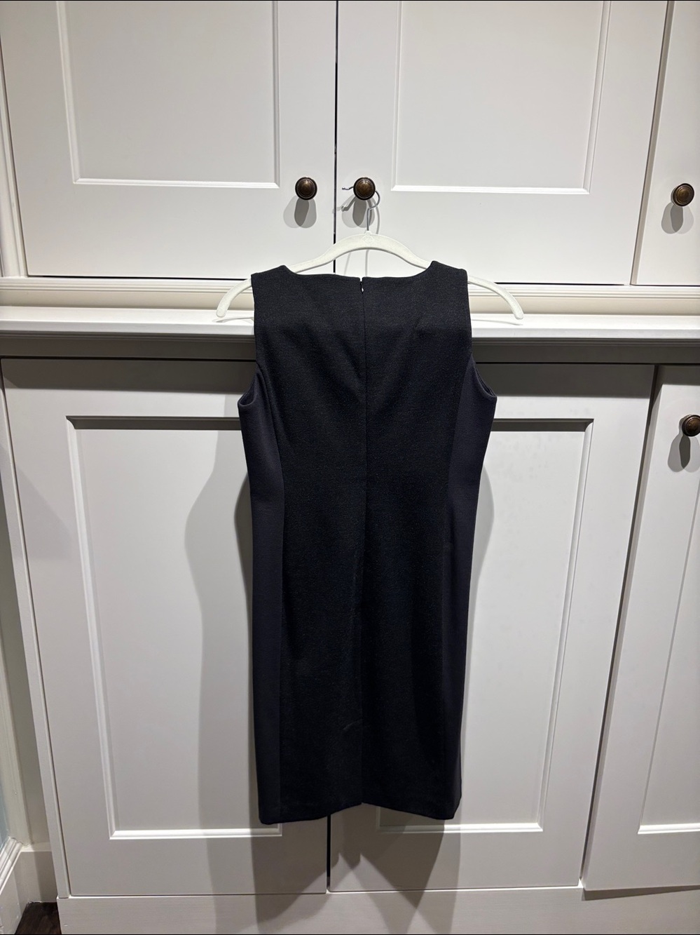 Eileen Fisher Black and Charcoal Sleeveless Pencil Dress - Picture 5 of 5